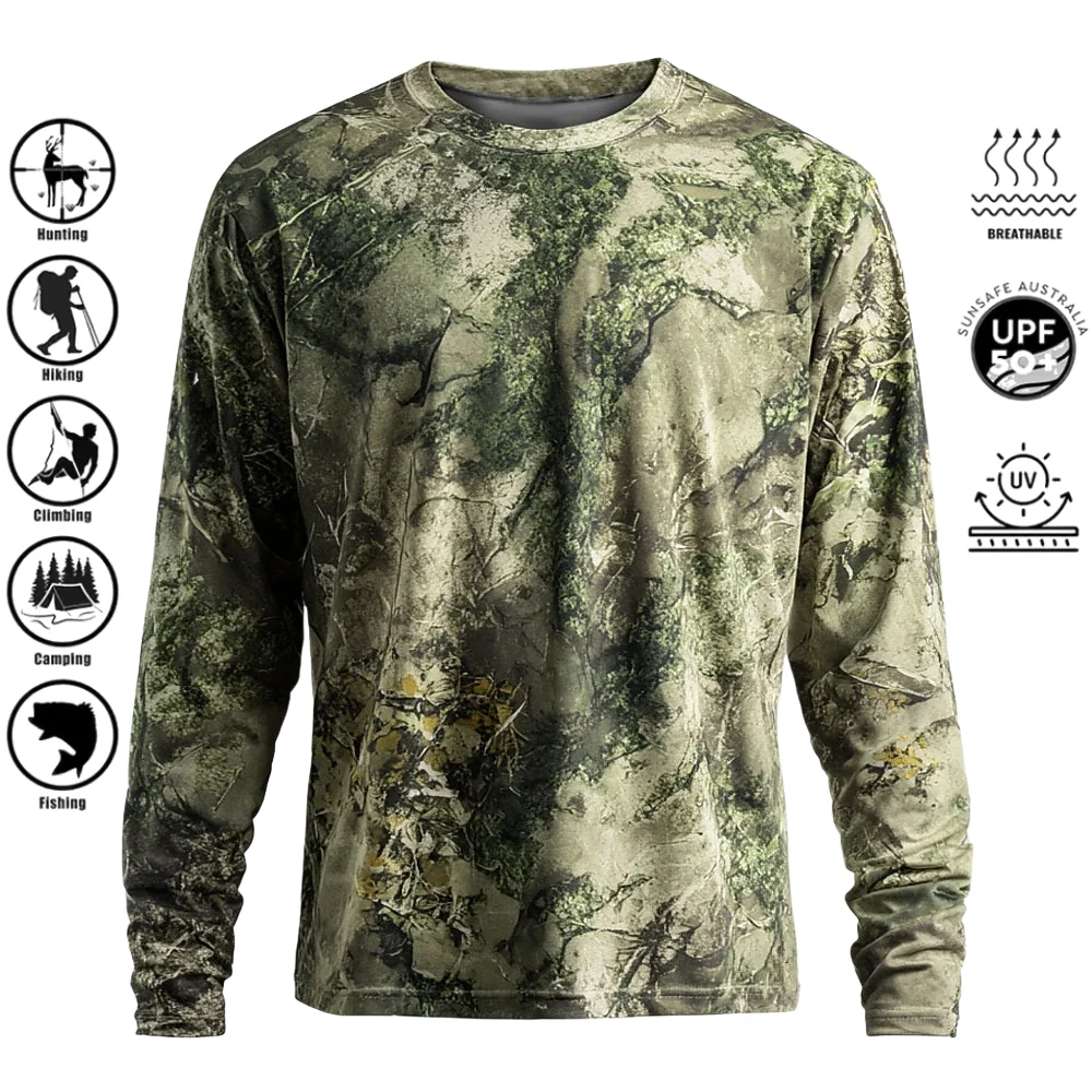 Fishing Shirt Uv Protection - Men Long Sleeve T-shirt Polyester 3D
