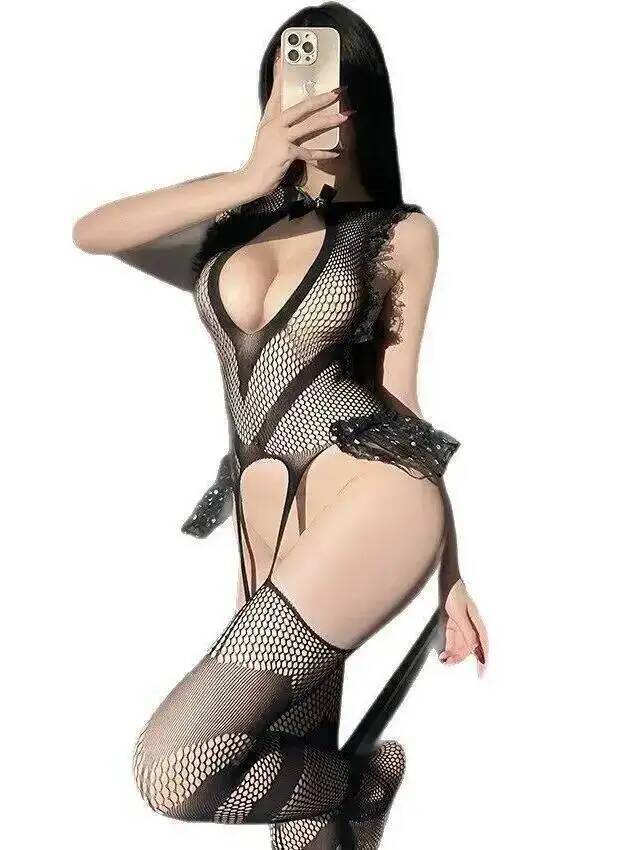 Sexy Lace Trim Fishing Net Bod - Fishing Socks ulasan dan harga