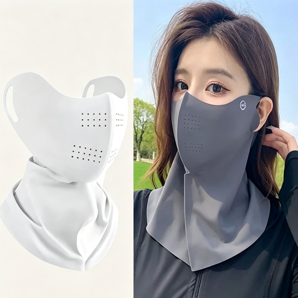 UPF50+ Ice Silk Full Face Suns - Fishing Mask Sun Protection ulasan dan harga