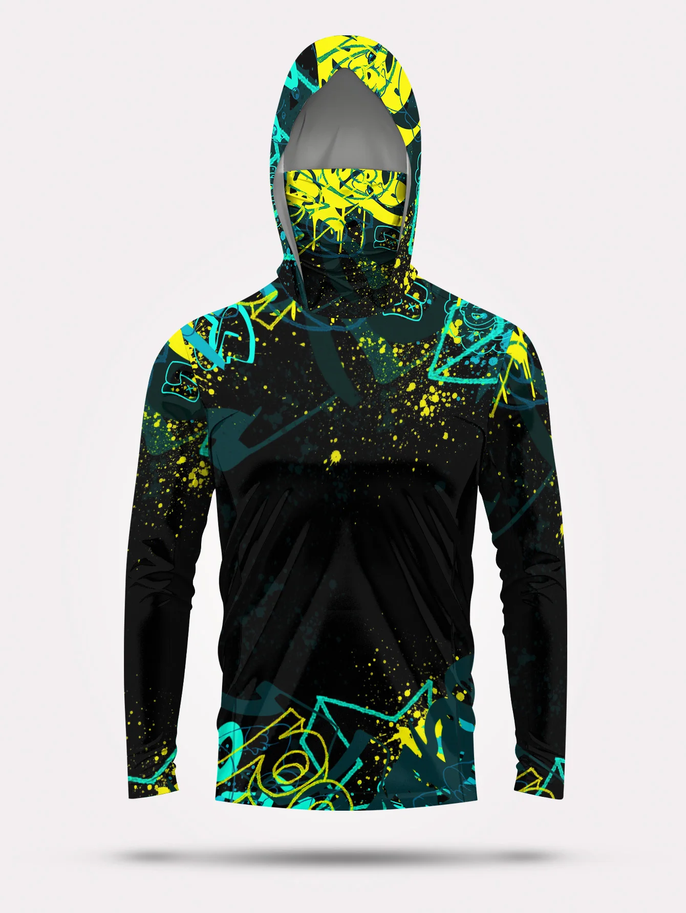 Men UPF50+ Fishing Hoodie With - Fishing Mask Sun Protection ulasan dan harga
