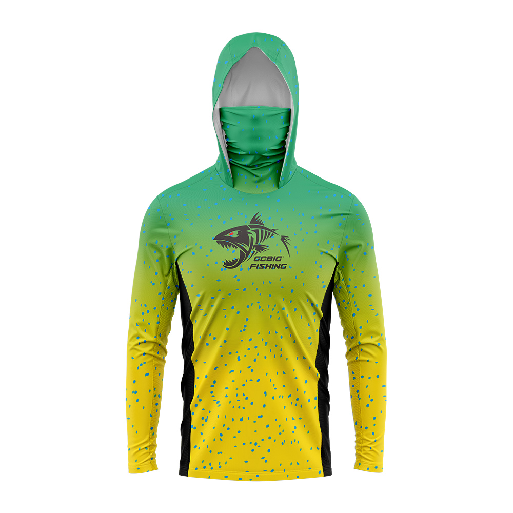 UPF50+ Hooded Fishing Shirt Bu - Fishing Shirt Uv Protection ulasan dan harga
