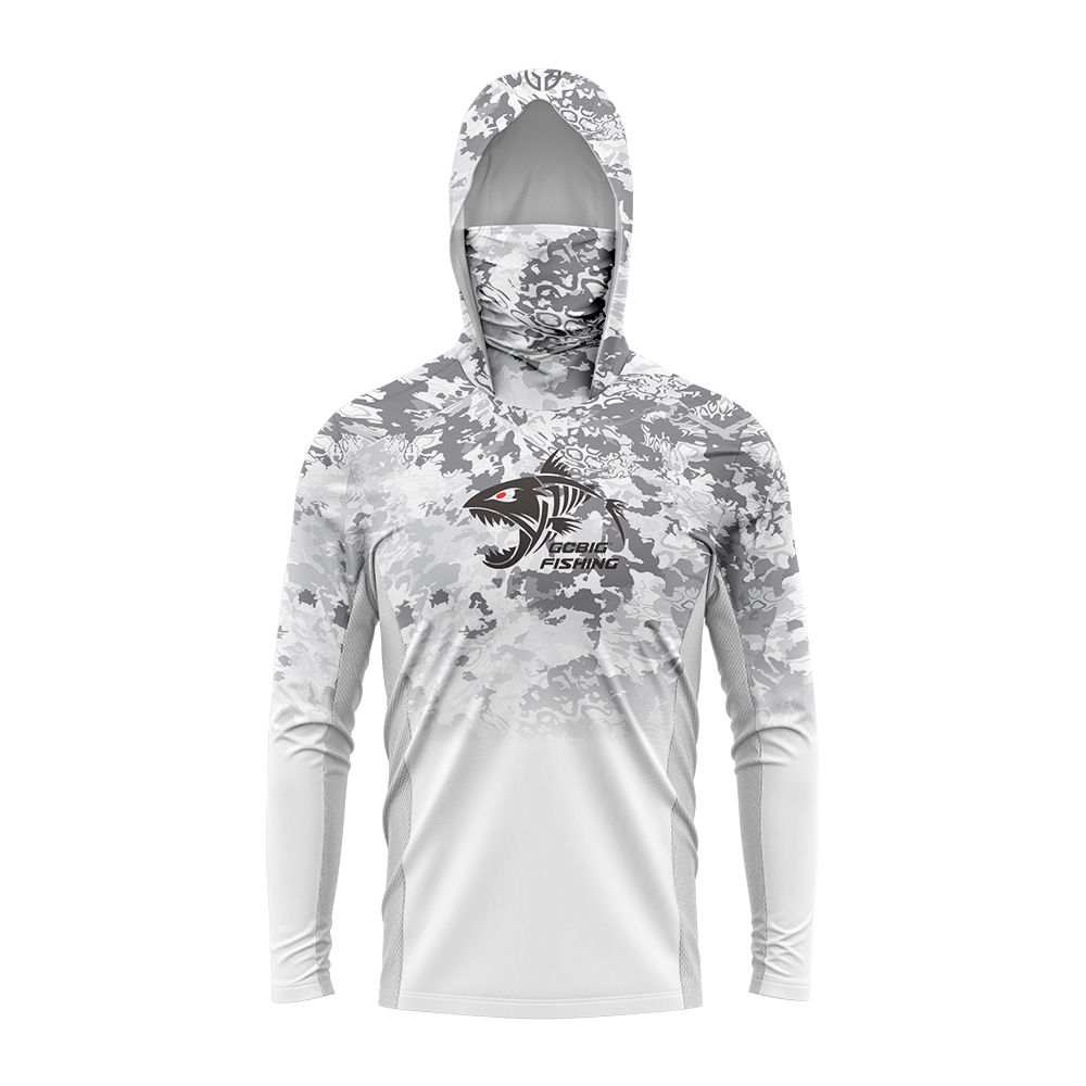 UPF50+ Hooded Fishing Shirt Bu - Fishing Shirt Uv Protection ulasan dan harga