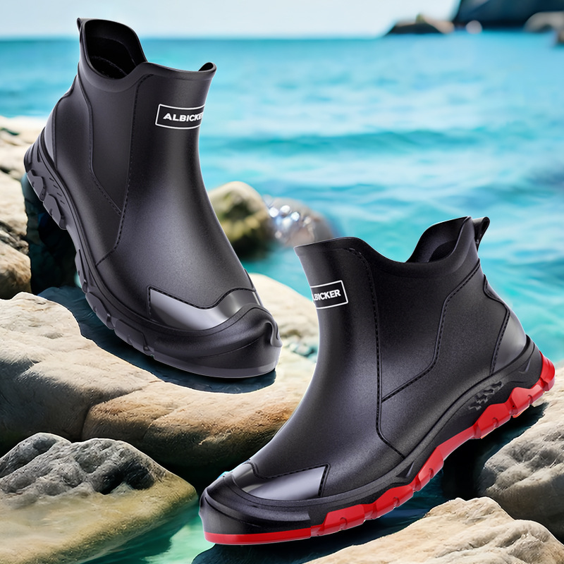 Men's Short Rain Boots Urban W - Fishing Boots ulasan dan harga