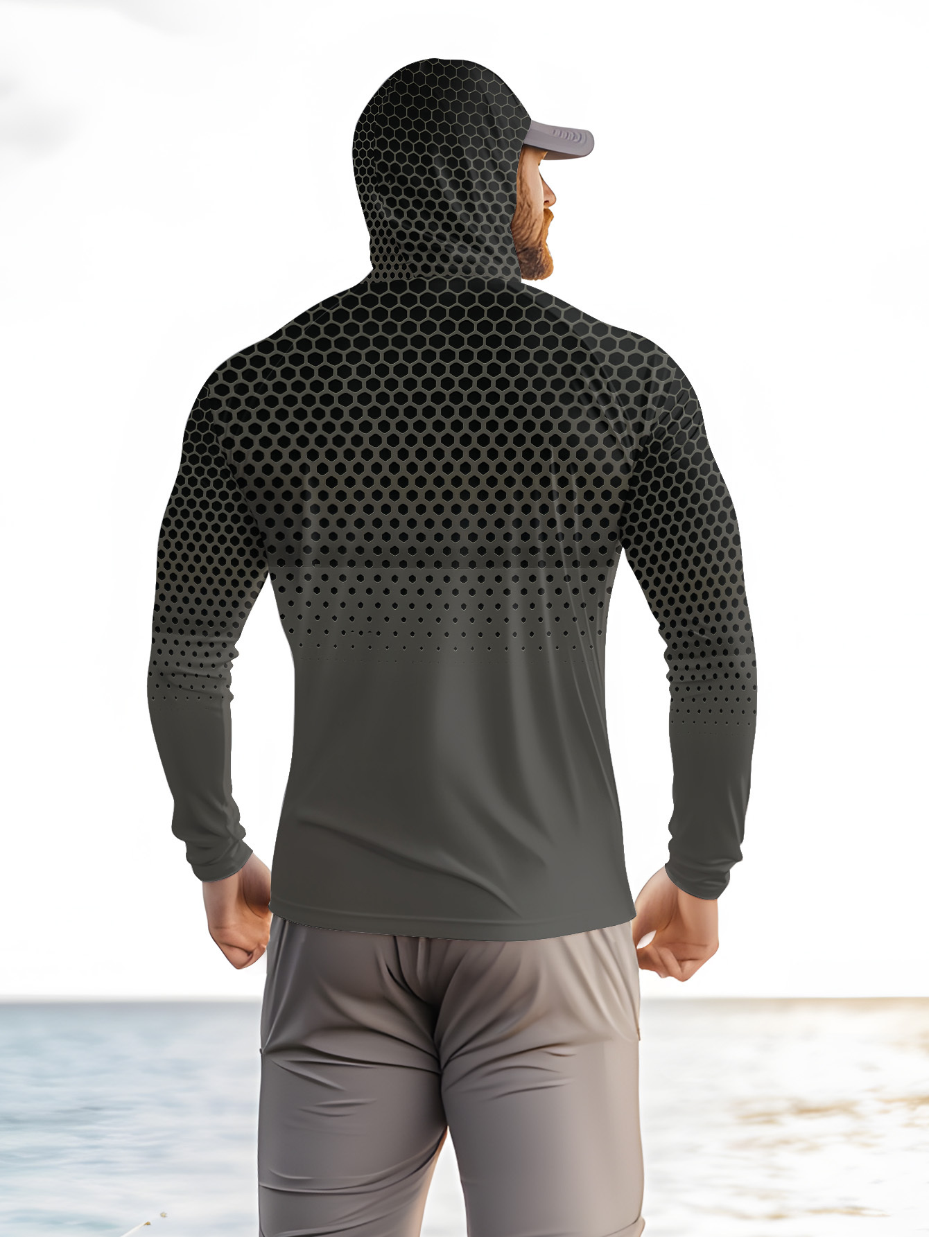 Men Summer UPF50+ Fishing Hood - Fishing Mask Sun Protection ulasan dan harga