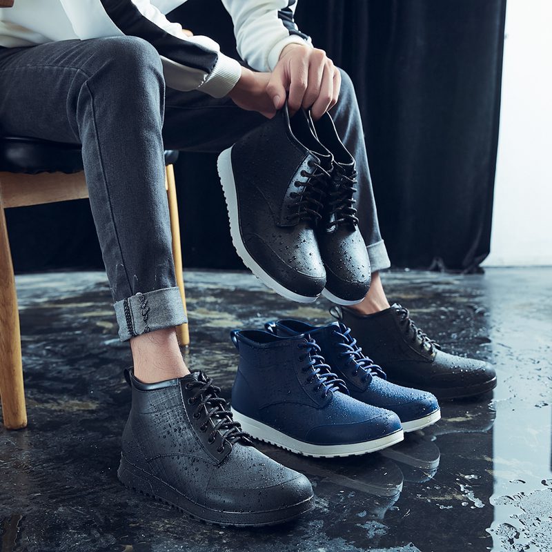 New Lover Lace-up Rain Boots M - Fishing Boots ulasan dan harga