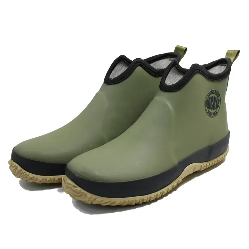 Men Rain Boots Fashion Rubber  - Fishing Boots ulasan dan harga