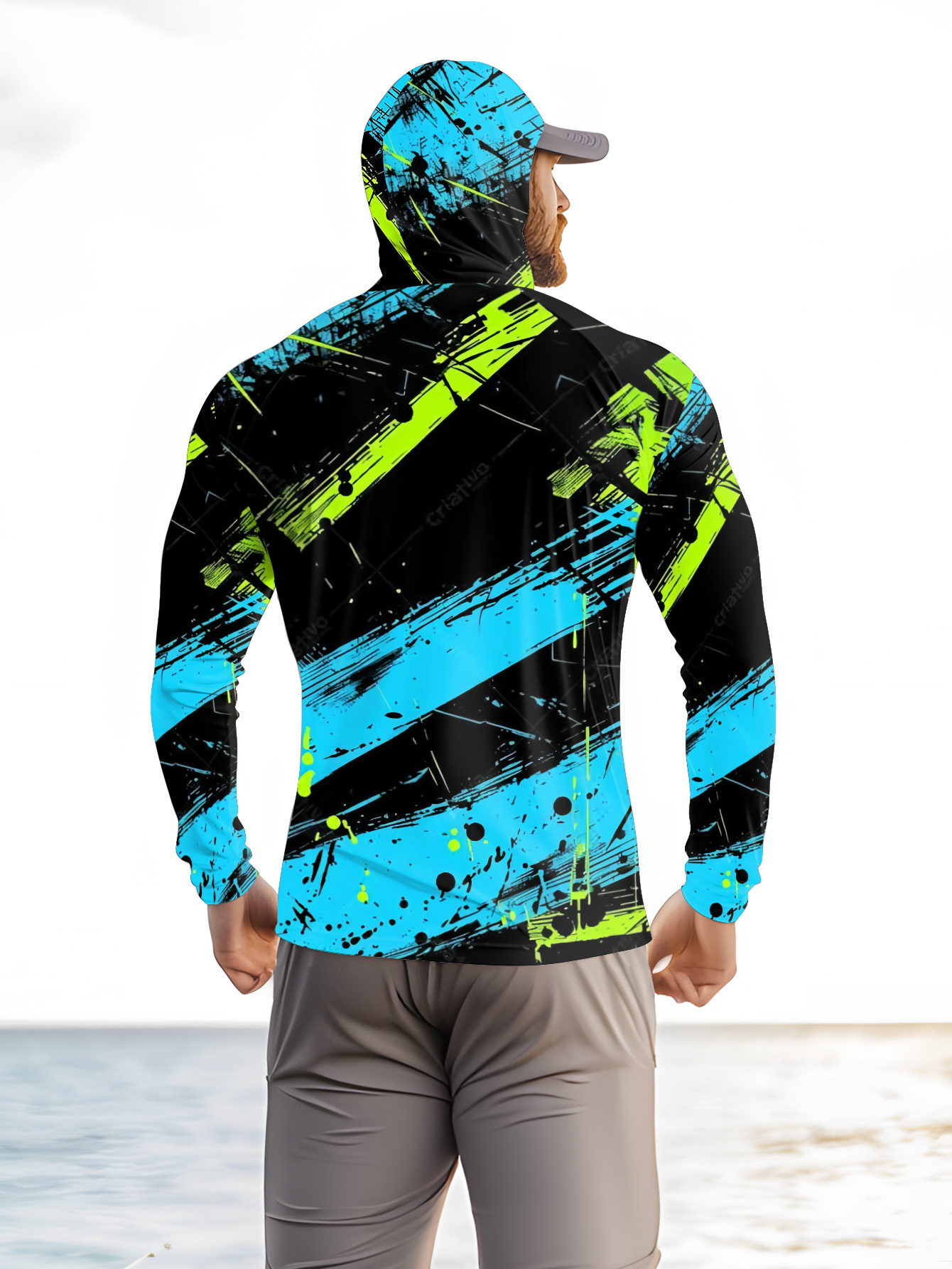 Fishing Hoodie Men Long Sleeve - Fishing Shirt Uv Protection ulasan dan harga