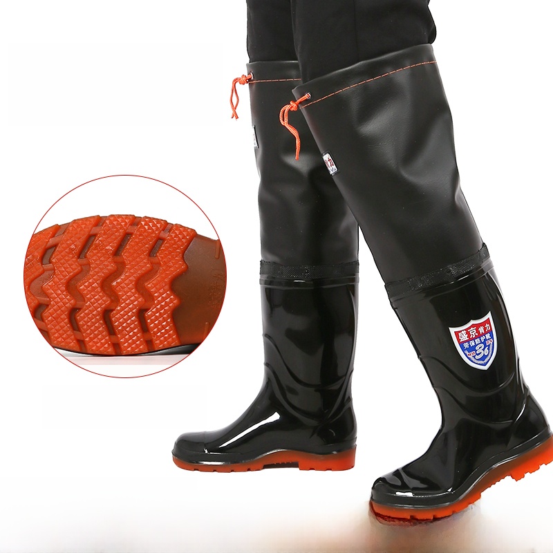 Thickened Over-Knee Rain Boots - Fishing Pants Waterproof ulasan dan harga