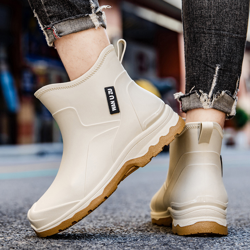Men's New Rain Boots Short Tub - Fishing Boots ulasan dan harga