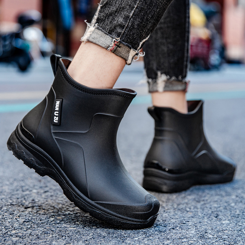 Men's New Rain Boots Short Tub - Fishing Boots ulasan dan harga