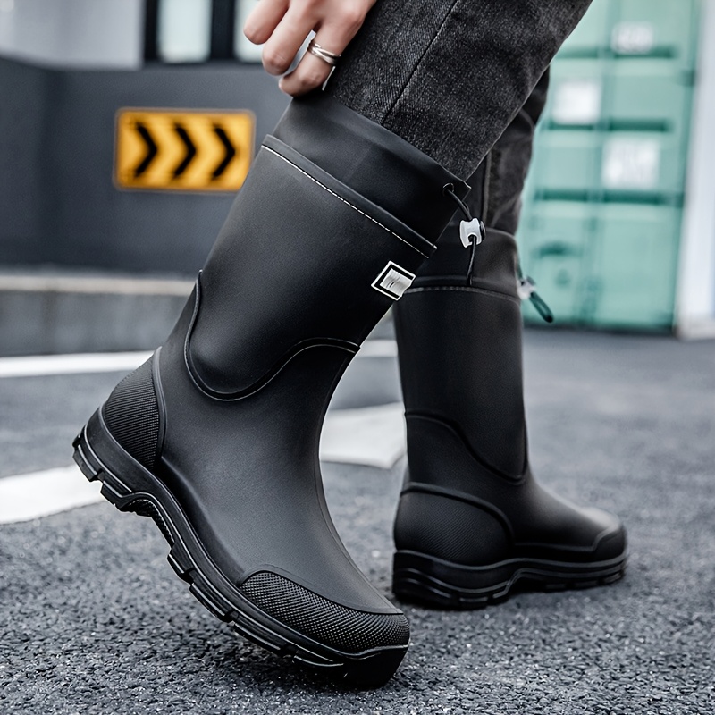 Men waterproof Rain Boots Mid  - Fishing Boots ulasan dan harga