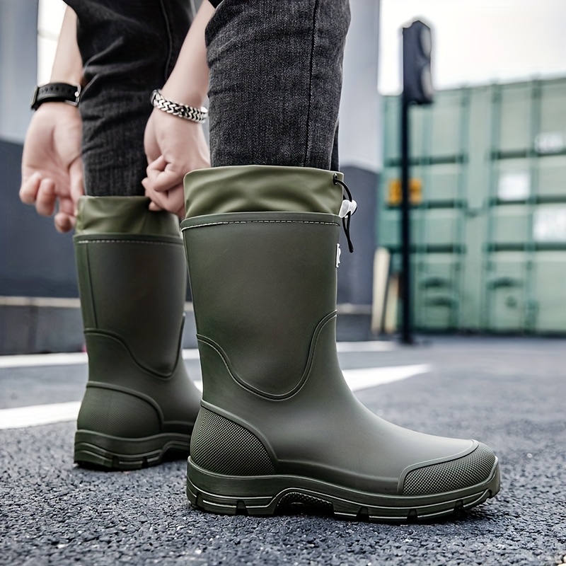 Men waterproof Rain Boots Mid  - Fishing Boots ulasan dan harga
