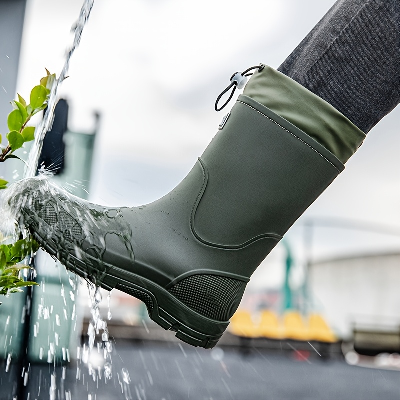 Men waterproof Rain Boots Mid  - Fishing Boots ulasan dan harga